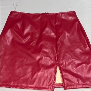 Red Leather Skirt